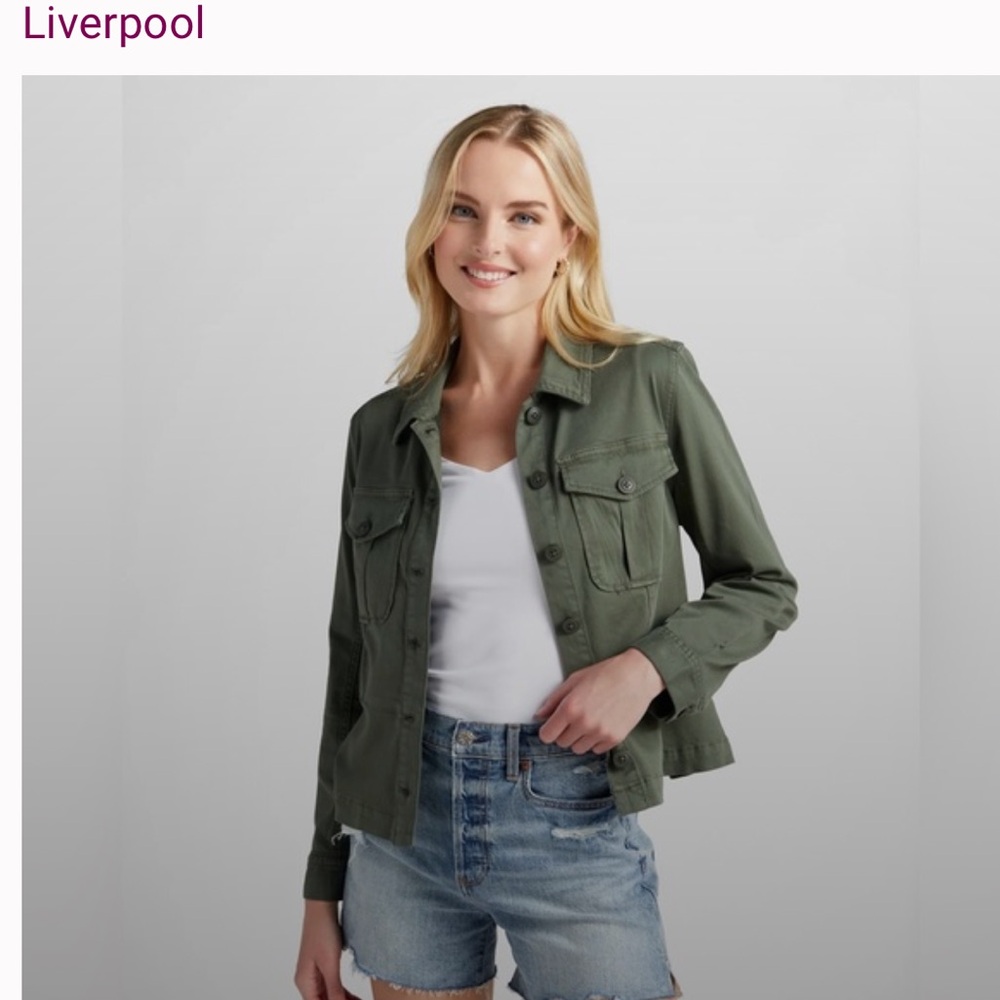 Liverpool Olive Button-Up Jacket - image 2